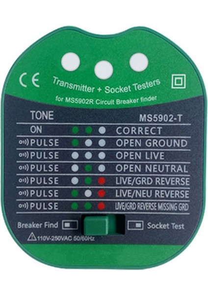 MS5902R Devre Kesici Bulucu Otomatik Sigorta Soket Test Merkezi Kış Kısa Devret Sürücü Demıtör Dıstıctore Ab Fişi (Yurt Dışından)