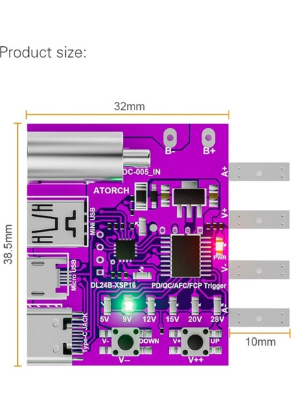 Type-C Pd3.1 Hızlı Şarj 4 Telli Test Kartı Voltaj Ölçer Aldatıcı 140W Şarj Cihazı DL24 Için Yaşlanma Aracı (Yurt Dışından) modelleri