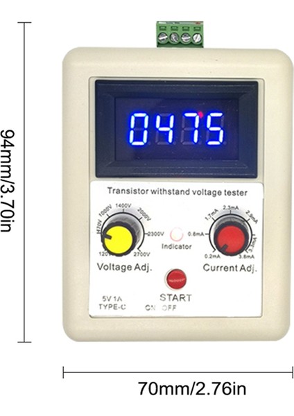 Voltaj Kapasitesi Igbt Transistör Test Cihazı Diyot Mos Trıode LED Voltaj Test Aracı Voltaj Test Merkezi Beyaz+Mavi (Yurt Dışından) fırsatları