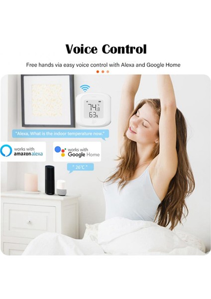 LCD Ekranlı Tua Akıllı Wifi Sıcaklık Nem Sensörü Iç Mekan Higometre Termometresi (Yurt Dışından) fırsatları