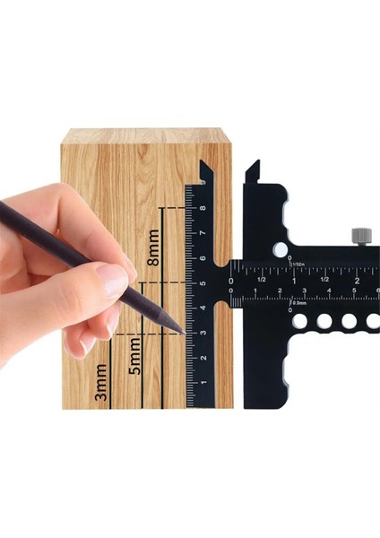 T Cetvel Metal Kaydırıcı Cetvel Doğru Ahşap Işçisi Kenar Cetvel Açısı Ölçüm Scribe Aracı Ahşap Işleme Pratik Carpenterb (Yurt Dışından) fırsatları