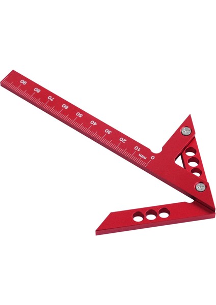 Merkez Bulucu Ahşap Işleme Meydanı 45/90 Derece Dik Açılı Çizgi Göstergesi Merkez Scribe Carpenter Cetvel Ahşap Ölçüm Aracı (Yurt Dışından)