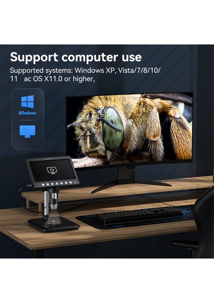 IPS Dijital Para Mikroskobu 5mp 1200X Ultra-Basırıcı Odaklama Kamera 1080P Video Mikroskobu 8 Para Devresi Için LED Işıklar (Yurt Dışından) fırsatları