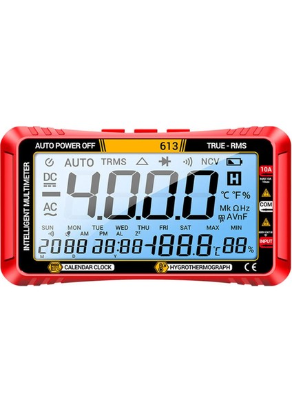 613SMART Multimetre Gerçek Zamanlı Güç Açma Ölçüm Test Cihazı Ac/dc Ammetre Voltmetre 4000COUNT Dijital Multimetro Testtool, B (Yurt Dışından) fırsatları