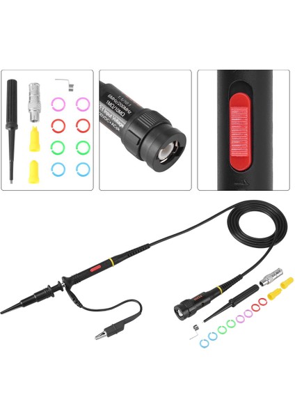 200MHZ Osiloskop Probu Klips Kapsam Testi Bnc End Prob P2200 10X/1X Siyah Ayar Alet Kitleri (Yurt Dışından) fiyatları