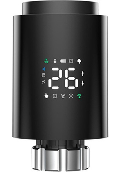 Tuya Smart Zigbee Radyatör Aktüatör Trv Programlanabilir Termostatik Radyatör Valf Uygulaması Uzak Siyah (Yurt Dışından)