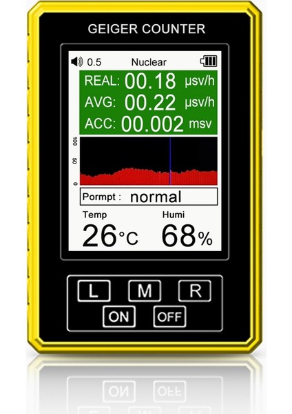 Xr3 Pro Dijital Nükleer Radyasyon Dedektörü Geiger Sayacı Yarı Fonksiyonel Dozimetre Emf Metre Βγ X-Işını Beta Gama Test Cihazı (Yurt Dışından)