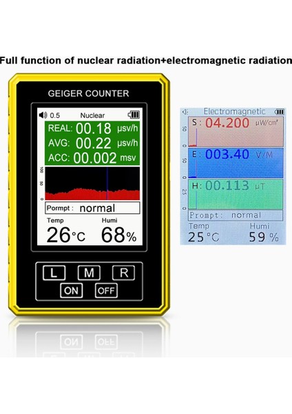 Xr3 Pro Dijital Nükleer Radyasyon Dedektörü Geiger Sayacı Yarı Fonksiyonel Dozimetre Emf Metre Βγ X-Işını Beta Gama Test Cihazı (Yurt Dışından) modelleri