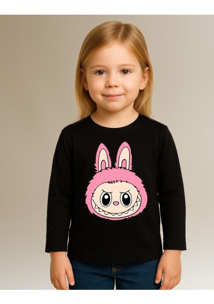 Labubu Uzun Kollu Baskılı Unisex Çocuk Tişört (4-13 Yaş) fiyatları