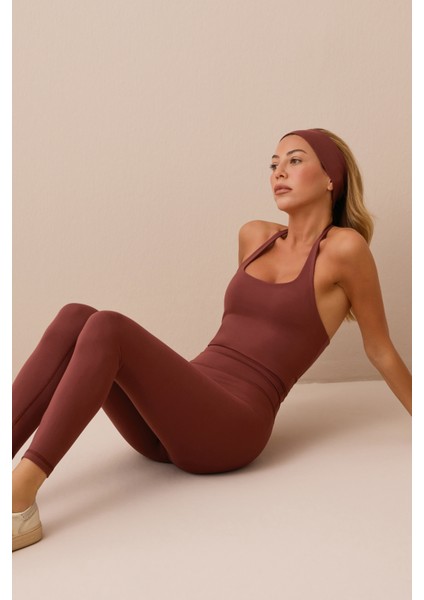 x Ece Bordo Halter Yaka Top Halter Tank