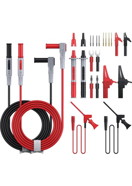 Çok Test Kurşunları Kiti Elektrikli Multimetre Test Kurşun Timsah Test Probu Yay Banana Tapası (Yurt Dışından)