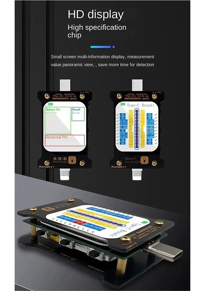 Apple Arayüzü/type-C Arayüz Algılama Test Cihazı Için Telefon Için Akıllı Otomatik Tespit Tail Fiş Test Cihazı LCD Dijital (Yurt Dışından) indirimleri