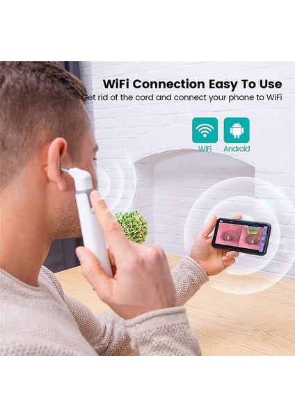 Teslong SA39W Wifi Görsel Otoskop Kulak Endoskop Kamera Kulak Temizleyici Kamera Kulaklar Için Burun Diş Desteği Ios Android (Yurt Dışından) fırsatları