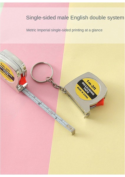 Elektrokaplanmış Bant Meselesi Mini Çelik Bant Memperi Mini Hediye Bant Memperi Metrik ve Ingilizce Çift Sistem Fren Kurtarma (Yurt Dışından)