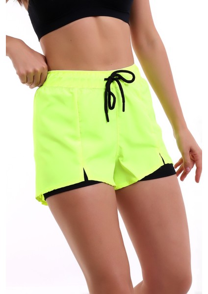 Kadın Deniz Şortu Içden Taytlı