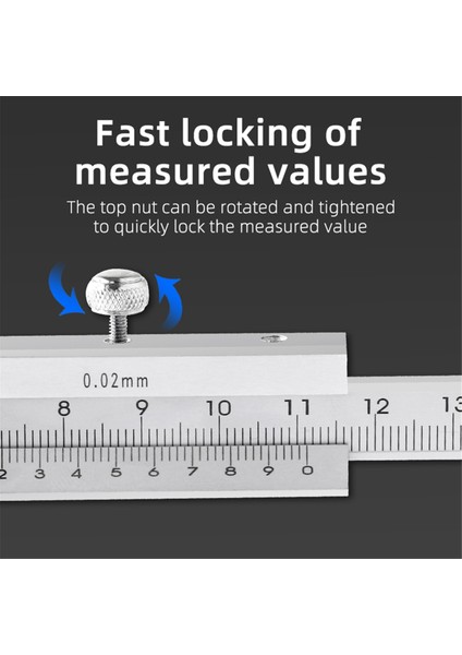 Derinlik Gauge Vernier Caliper Metal Kaliperler Ahşap Işleme Aletleri Kalibre Ölçüm Aracı Çelik Göstergeler Derinlik Ölçümü 300MM (Yurt Dışından) modelleri