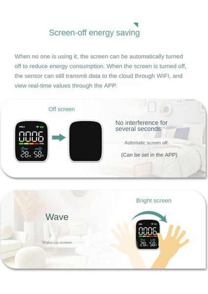 Taşınabilir Tuya Wifi Akıllı Sıcaklık ve Nem Pm2.5 Hava Kalitesi Monitörü Kapalı ve Dış Mekan Evrensel (Yurt Dışından) fiyatları