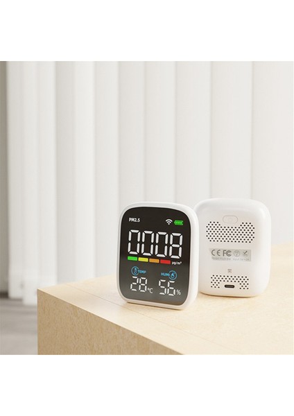 Taşınabilir Tuya Wifi Akıllı Sıcaklık ve Nem Pm2.5 Hava Kalitesi Monitörü Kapalı ve Dış Mekan Evrensel (Yurt Dışından) indirimleri