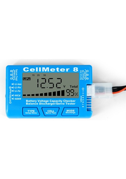 Rc Cellmeter 8 Dijital Pil Kapasite Denetleyicisi Denetleyici Test Cihazı Li-Ion Nımh Nıcd Hücre Ölçer Mavisi (Yurt Dışından) fiyatları