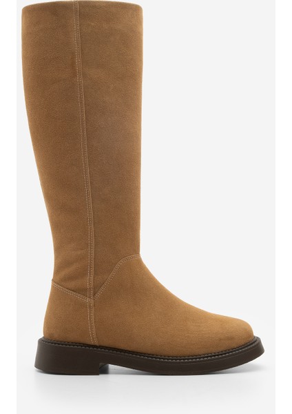 Kadın Günlük Binici Çizme Zunet Taba Süet modelleri