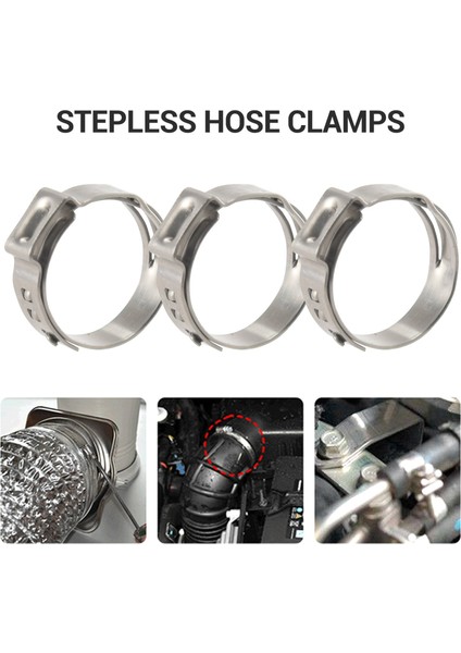 304 Paslanmaz Çelik Tek Kulak Çelik Olmayan Hortum Kelepçe Sınıflandırma Kiti, 128 Parça (Yurt Dışından) modelleri