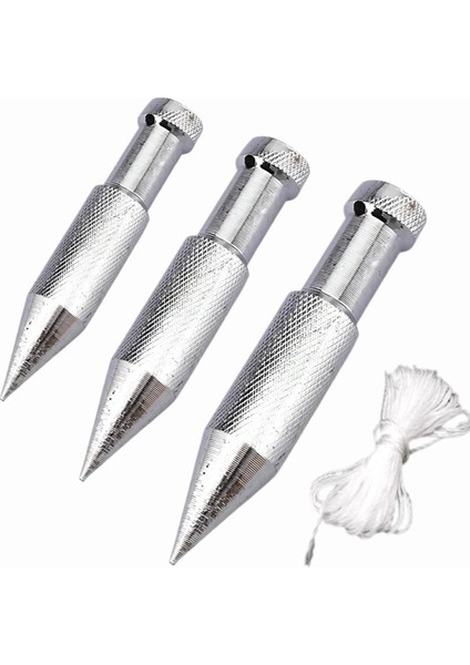 3pcs String ile Plumb Bob, Çelik Çılı Bob, Yüksek Hassas Dikey Bina Ölçüm Aracı, Lineman Araçları (Yurt Dışından)