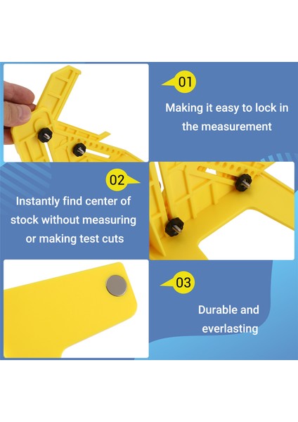 1/2 Gauge Work Repiece Center Bulucu Scriber Aracı Hassas Otomatik Olarak Merkez Işaretleme Ölçüm Ahşap Işleme Aracı (Yurt Dışından) fırsatları