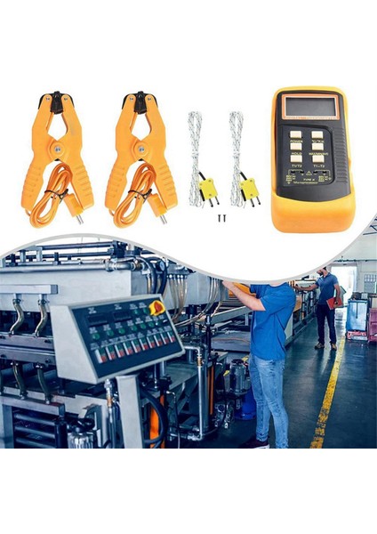 LCD Termokupl Termometresi -50 ° C-1300 ° C K-Tipi Dijital Sıcaklık Ölçer Çift Kanal Probu ° C/° F/k Hızlı Veri Be (Yurt Dışından) fiyatları