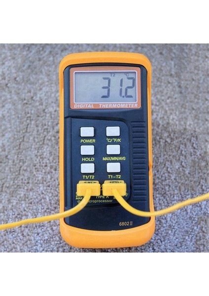 LCD Termokupl Termometresi -50 ° C-1300 ° C K-Tipi Dijital Sıcaklık Ölçer Çift Kanal Probu ° C/° F/k Hızlı Veri Be (Yurt Dışından) fırsatları