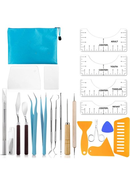 T-Shirt Cetveli Kılavuzu, Vinil Hizalama Için Merkez Tasarımı, Vinil Hizalama Için Gömlek Cetveli, Gravür Kurutulmuş Çiçek Alet Seti (Yurt Dışından)