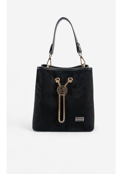 SP967 Kadın Çapraz Çanta Süet Siyah