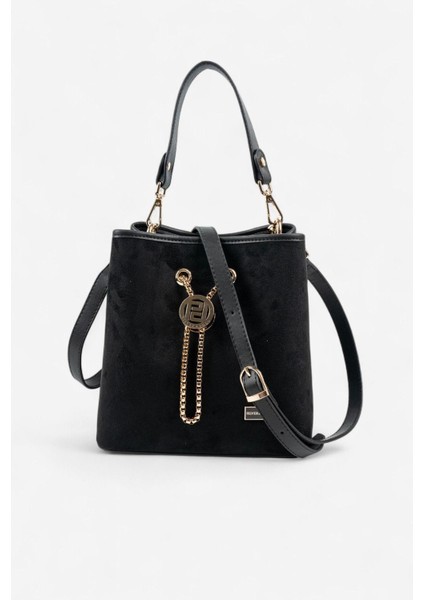 SP967 Kadın Çapraz Çanta Süet Siyah indirimleri