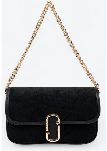 SP1171 Kadın Omuz Çantası Süet Siyah