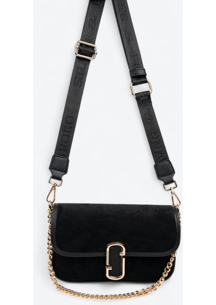 SP1171 Kadın Omuz Çantası Süet Siyah indirimleri