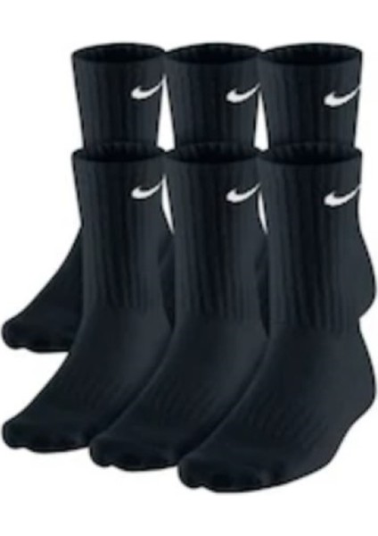 Everyday Cushion Crew Siyah Renkli Çorap 6'lı SX5172-010 Siyah 42 - 46