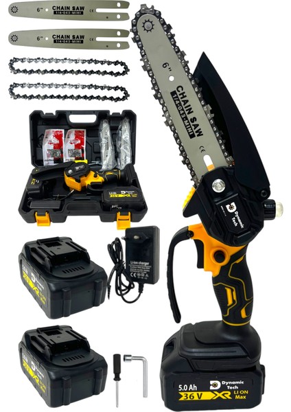 Profesyonel Çift Akülü Yağ Pompalı Şarjlı Dal Ağaç Kesme Budama Testeresi Çift Zincir Pala Testere fiyatları