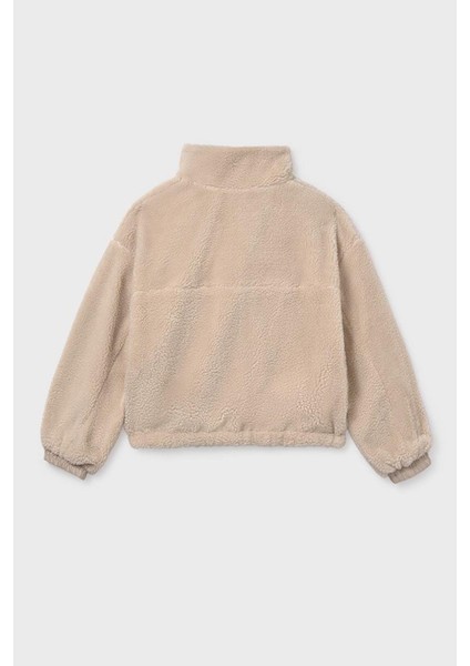 Kız Çocuk 8-18 Yaş Çift Taraflı Peluş Mont Bej modelleri