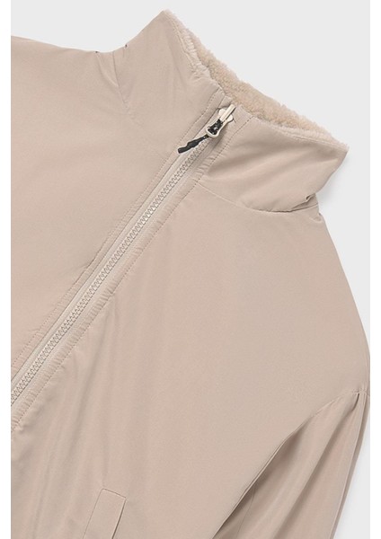 Kız Çocuk 8-18 Yaş Çift Taraflı Peluş Mont Bej indirimleri