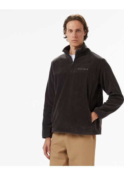 Unıted4 Erkek Gri Half Zip Sweatshirt.ant