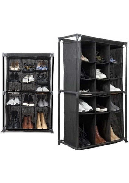 Ayakkabı Rafı - 15 Bölmeli Kumaş Ayakkabı Dolabı modelleri