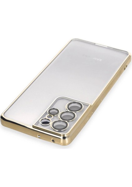 Samsung Galaxy S21 Ultra Kılıf Lensli Silikon - Gold - MRS5807-8832 modelleri