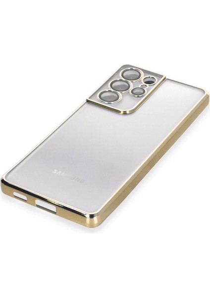 Samsung Galaxy S21 Ultra Kılıf Lensli Silikon - Gold - MRS5807-8832 fırsatları