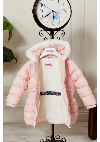 Kız Bebek Kapüşonlu Kışlık Mont 51333 fırsatları