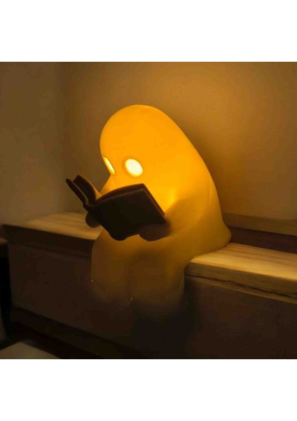 Okuyan Hayalet Gece Lambası | Sevimli Dekoratif LED Işıklı Masa Lambası | Hediye ve Oda Aksesuarı modelleri