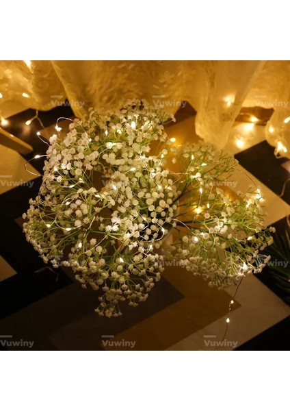 USB Çok Amaçlı Ev Yatak Odası Noel Dekoratif Aydınlatma Gümüş Tel Peri LED Işık fırsatları