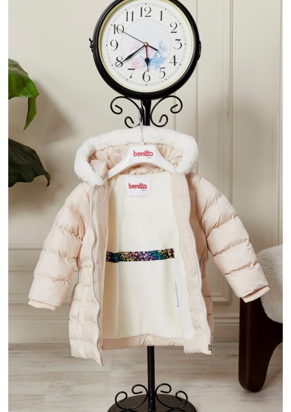 Kız Bebek Kapüşonlu Kışlık Mont 51333 fırsatları