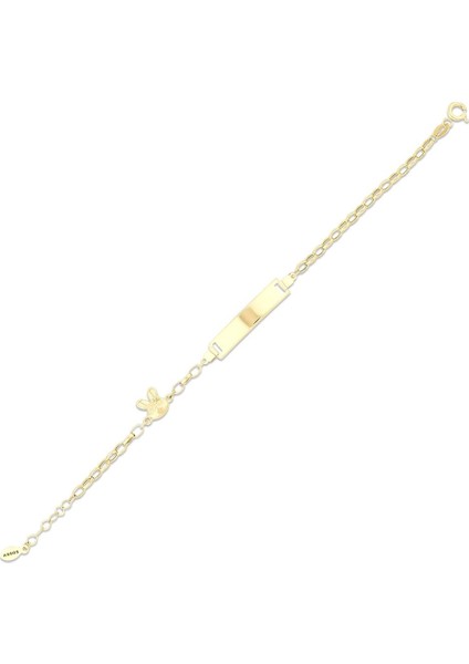 Tavşan Figürlü Altın Çocuk Künye - 14K modelleri