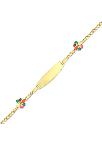 Balon Figürlü Altın Çocuk Künye - 14K fırsatları