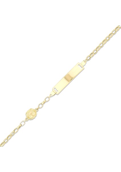 Aslan Figürlü Çocuk Altın Künye - 14K fırsatları