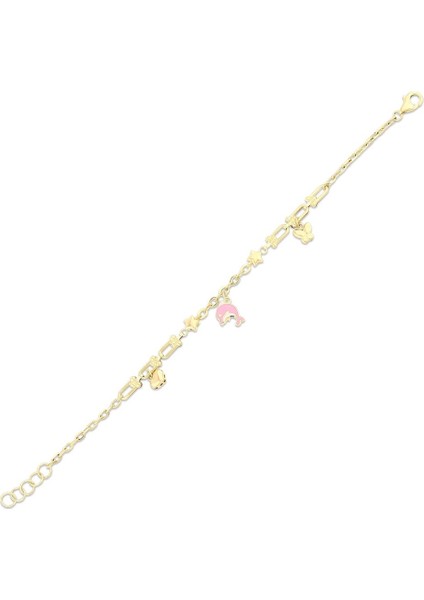 Yunus Figürlü Altın Çocuk Bileklik - 14K modelleri